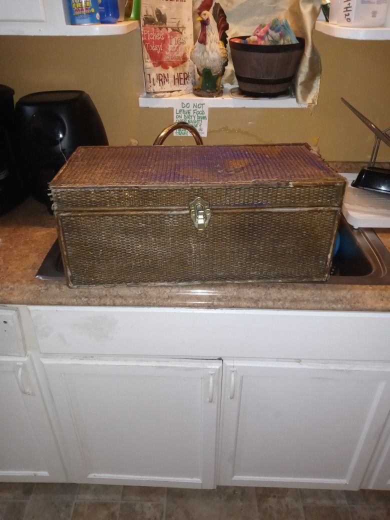 Vintage Wicker Chest