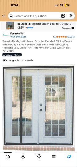 Magnetic screen door