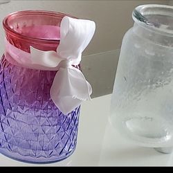 Variety  of flower vases, 4 of them