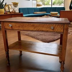 Antique Oak Entryway Table