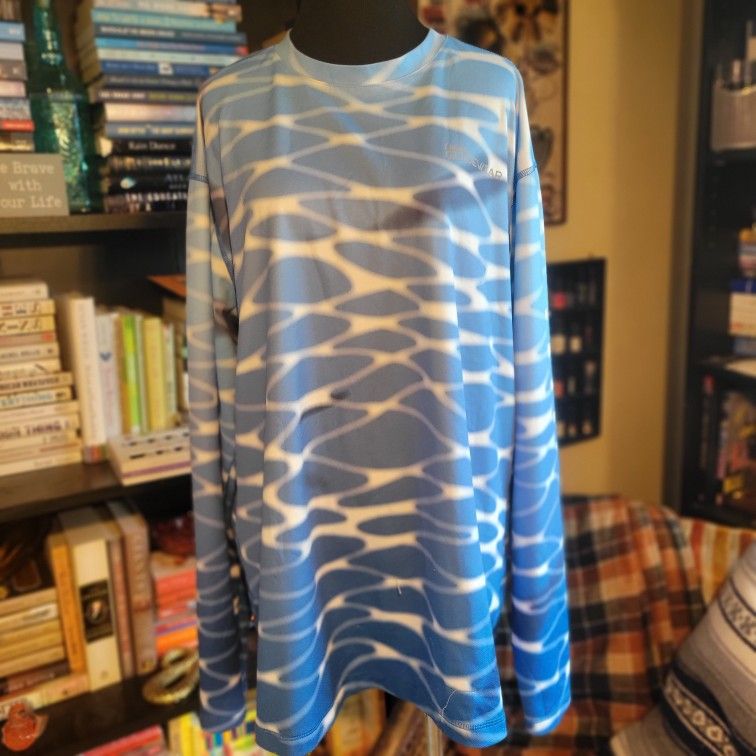 Cabelas Shirt Men's Sz XLBlue Guidewear Long Sleeve Cool Phase Crew