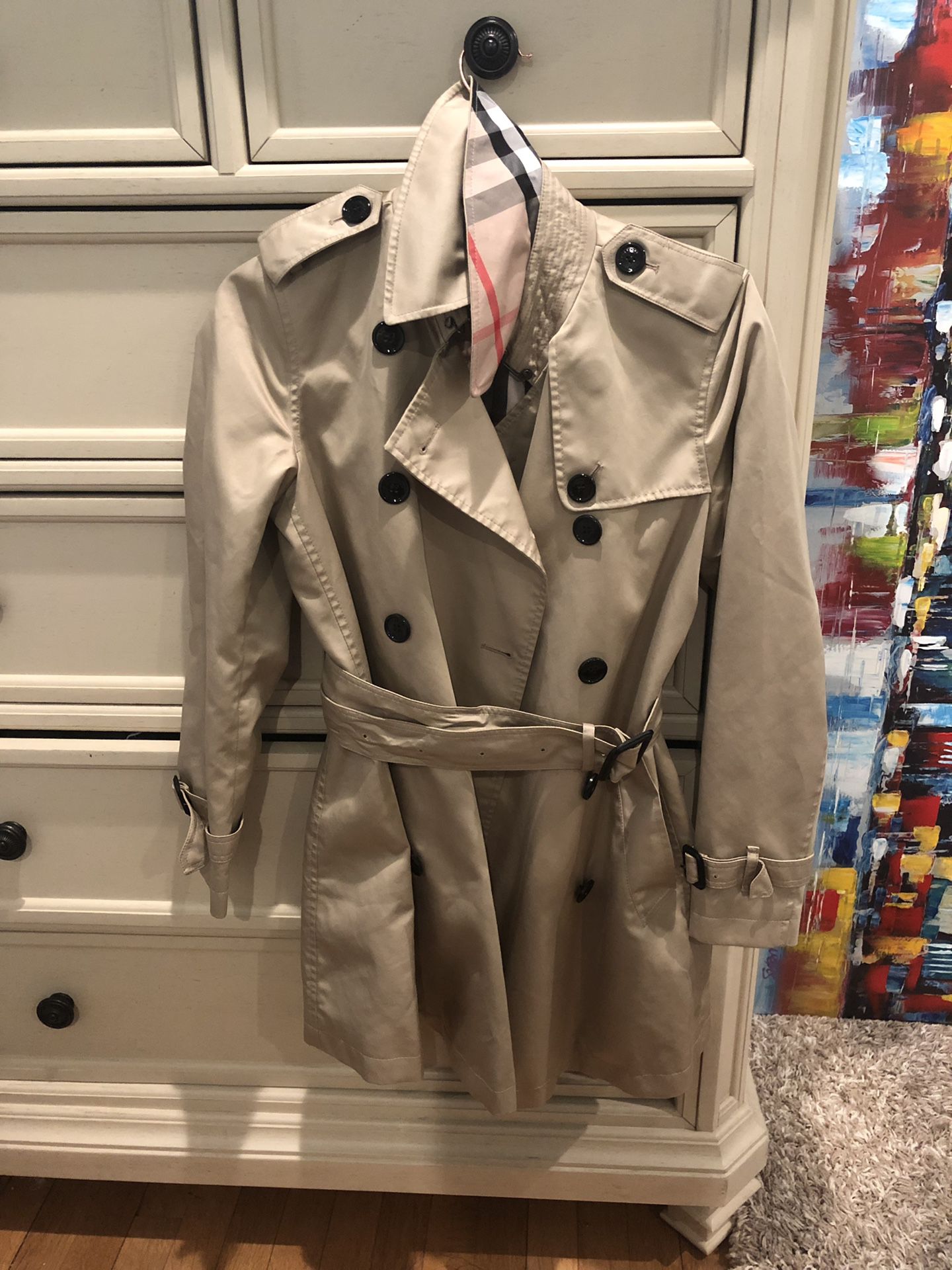 Burberry Women’s Trench Coat with Lining size US 4 UK 5 petite