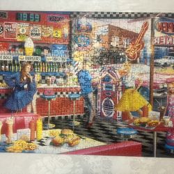 Master Pieces Good Times Diner 500 PC Jigsaw Puzzle Complete