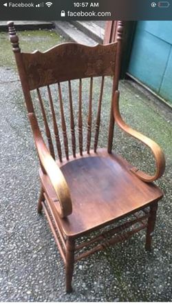 Antique wood chair.