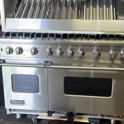 Viking 48”Wide All Gas Range Stove 8Burners And Viking 48”Range Hood