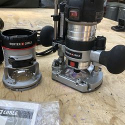 NEW Porter Cable 450PK Compact & Plunge Router Combo with Bag & Manual in NEW Condition 