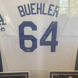 Walker Buehler Jersey Autograph Frame