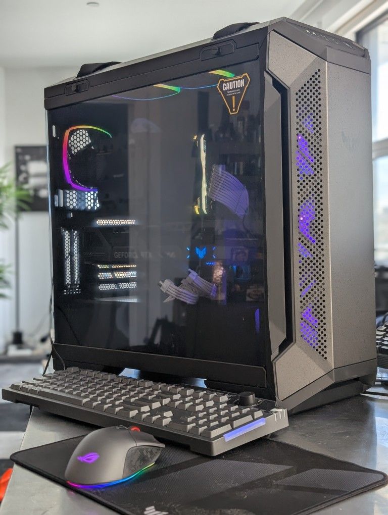 High End Gaming PC, Nvidia RTX 4080, Ryzen 7 5800X3D, Asus Tuf, 4TB 64 GB,1000W
