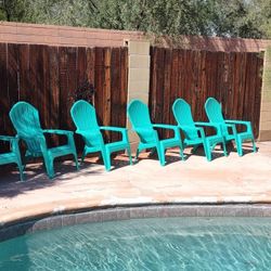 Plastic Adirondack Chairs. 