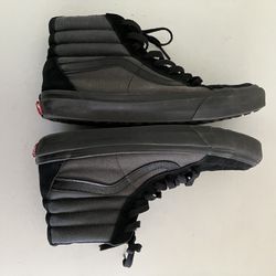Vans Hi Top Skate Shoes Men Size 7.5 Black Waffle Grip
