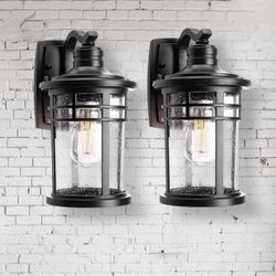 Set of 2 Outdoor Porch Lights Wall Mount
