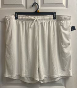 Brand new Men’s Athletic Works white mesh shorts size 3XL