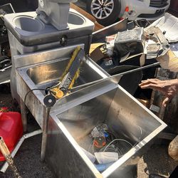 Ice coolers and wash station