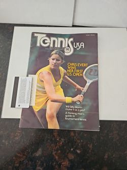 Vintage 1975 Tennis Usa Magazine Chris Evert