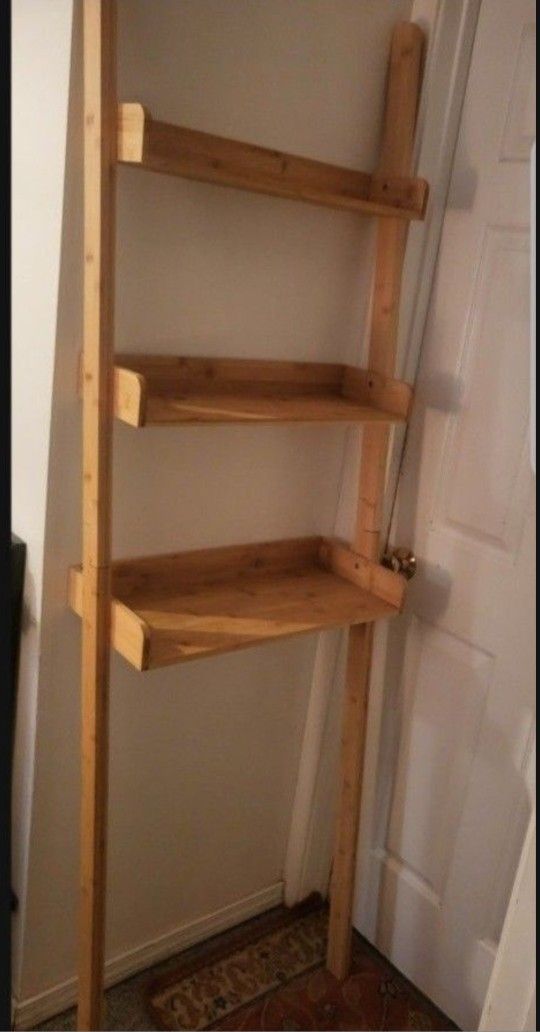 Bamboo Shelf Over Toilet