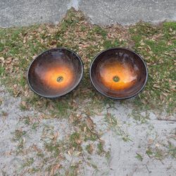 2 Glass Bathroom Sinks
