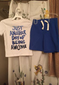 Shirt and sweat shorts size 4t