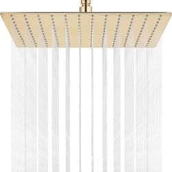 Rainfall Shower Head Square Stainless Steel Rain Showerhead High Pressure Waterfall Crackproof Cover