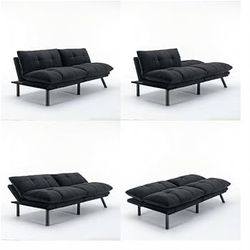 Used Black Velvet Futon