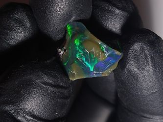 Natural Polished Black Opal Freeform Smoked
