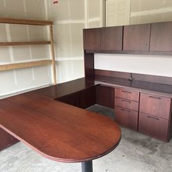 U-Shaped Desk - Solid Wood