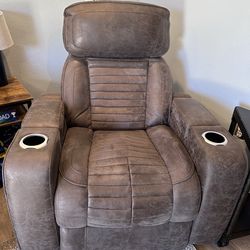 Brown Power Recliner Chair