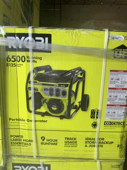 RYOBI
6500-Watt Gasoline Powered Portable Generator with CO Detect Shutdown Sensor