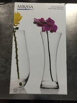 Mikasa Laura Pinched Shape Vase 11.75"