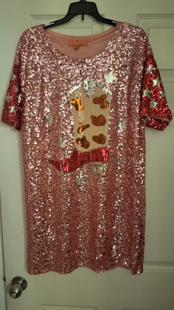 Sequined Pink Dress