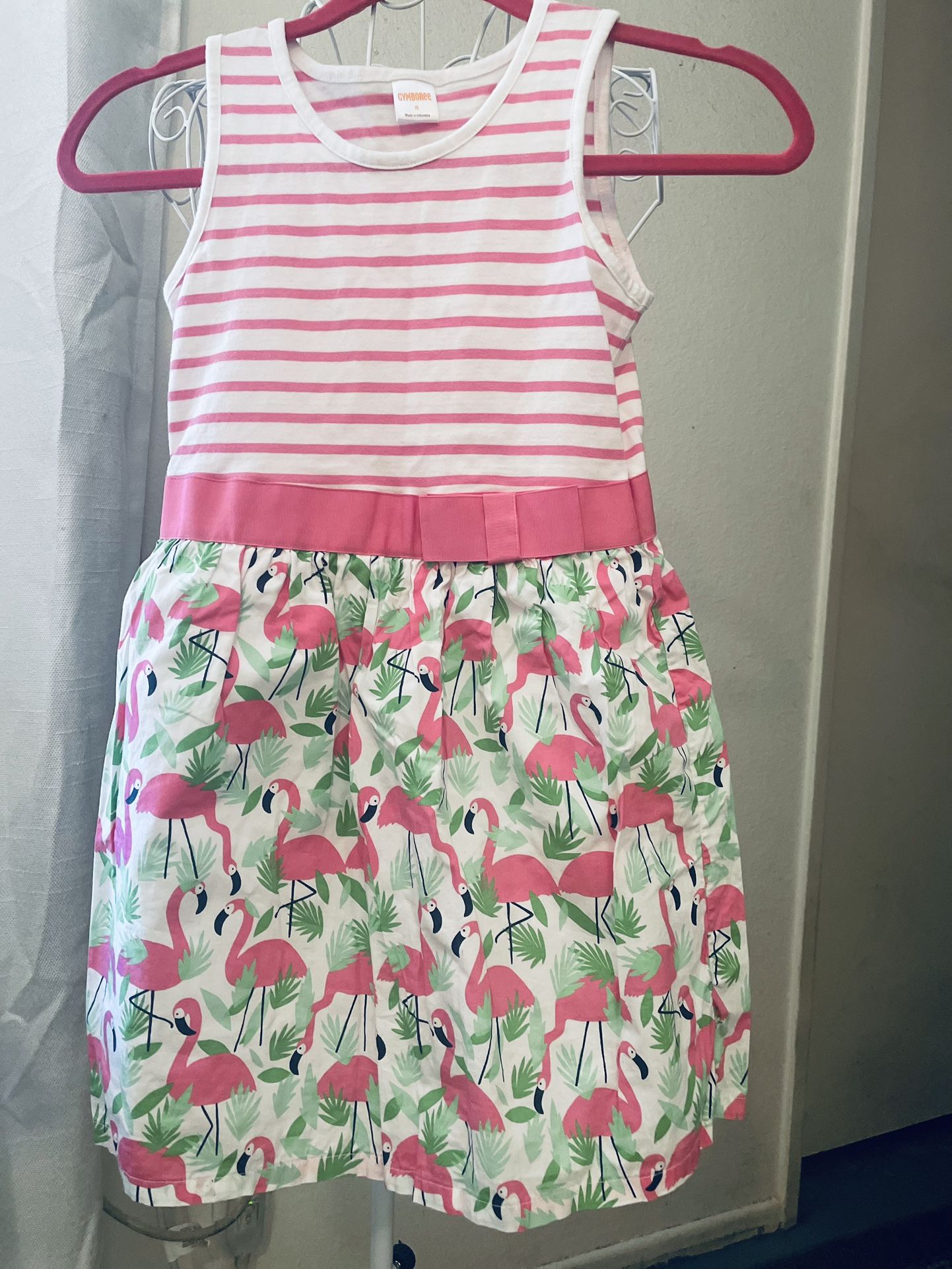 Gymboree Girls Summer Dress Size 8 Flamingos!