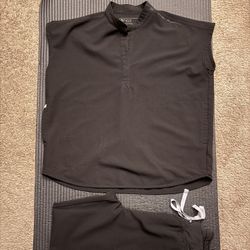 Black Technical Collection FIGS Shirt and Pants