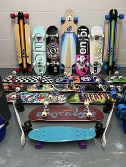 Skateboards longboards and accessories