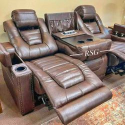 Color Options Power Reclining Sofa, Power Reclining Loveseat, Power Recliner ⭐$39 Down Payment with Financing ⭐ 90 Days same as cash
