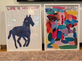 25” x 33” Framed David Shrigley Art Posters Shrig Shop