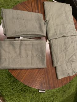 Semi Sheer Green Curtain Panels & Scarf From Macys
