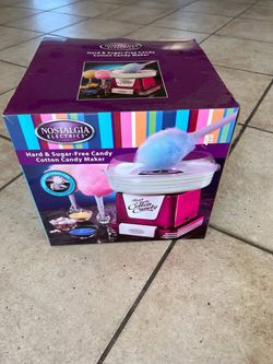 Nostalgia Retro Hard and Sugar Free Countertop Cotton Candy Maker