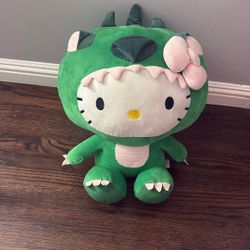 large hello kitty dino plush