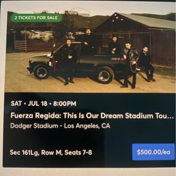 Fuerza Regida Tickets Dodgers Stadium