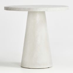 Crate&Barrel 32” round white dining table