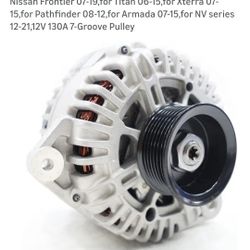 Alternator For Nissan Xterra- Titan-
Armada -Pathfinder