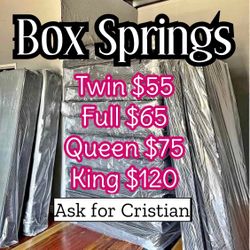 Box Springs  Twin box Full box  Queen box  King box  Bases para colchon  Box spring 