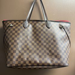 Authentic 2017 LV Neverfull GM Damier Ebene 