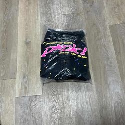 Sp5der Hoodie P*nk! Black Size M