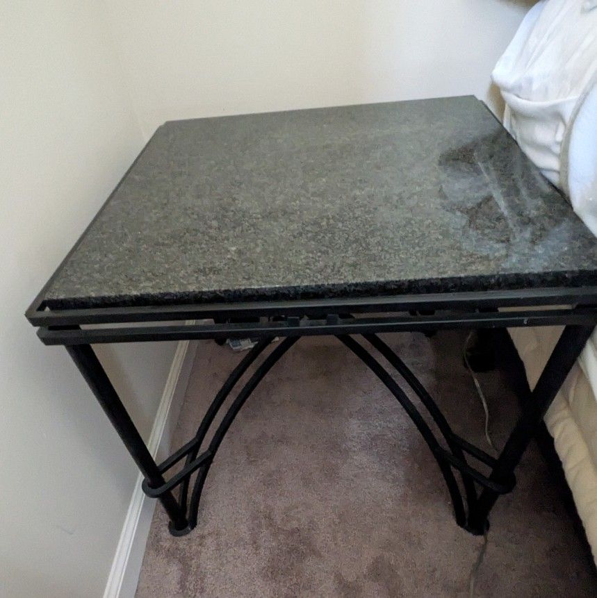 Granite Square End Table