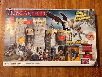 Mega Bloks 96121 Legends King Arthur Battle Action Castle Set Micro Motion, Broken Seal…