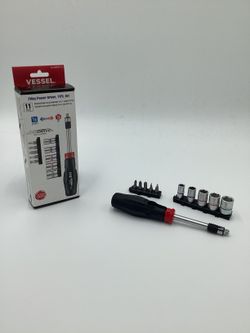VESSEL 2WAY POWER DRIVER w/ 11pc. SET**(FINANCIAMOS/WE FINANCE)**