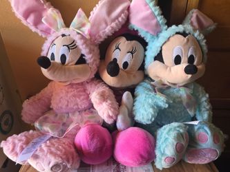 Mickey and Minnie Easter plush set
