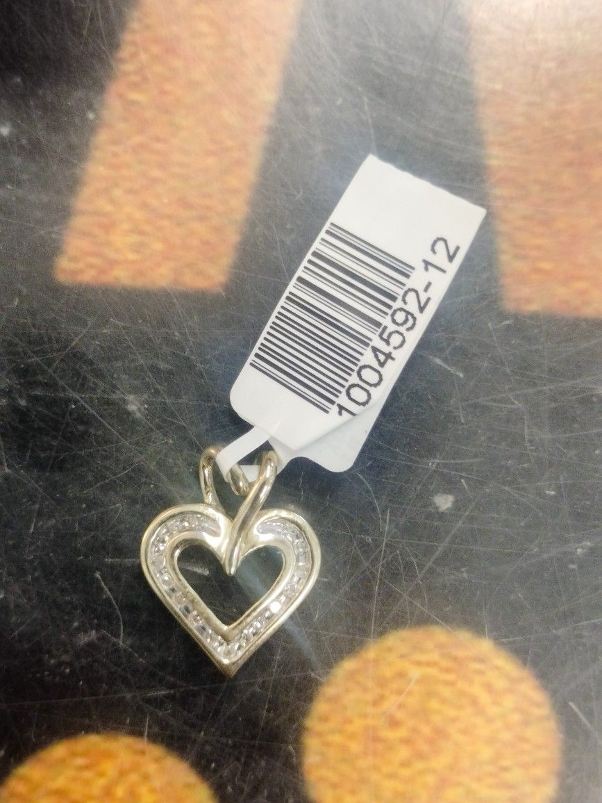 Diamond Heart Charm