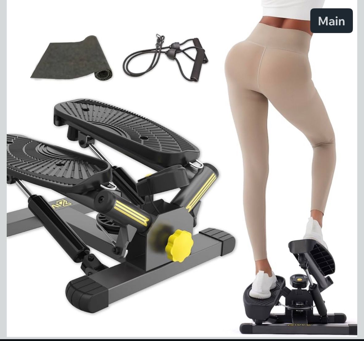 Twist Stepper with Resistance Bands, Stepper Machine with 300LBS Weight Capacity