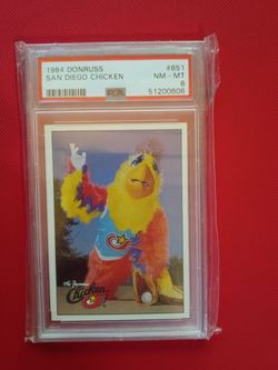 1984 Donruss San Diego Chicken - PSA 8